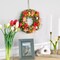 12.5" Wooden Spring Wreath with Mixed Artificial Florals Seasonal Door Decoration